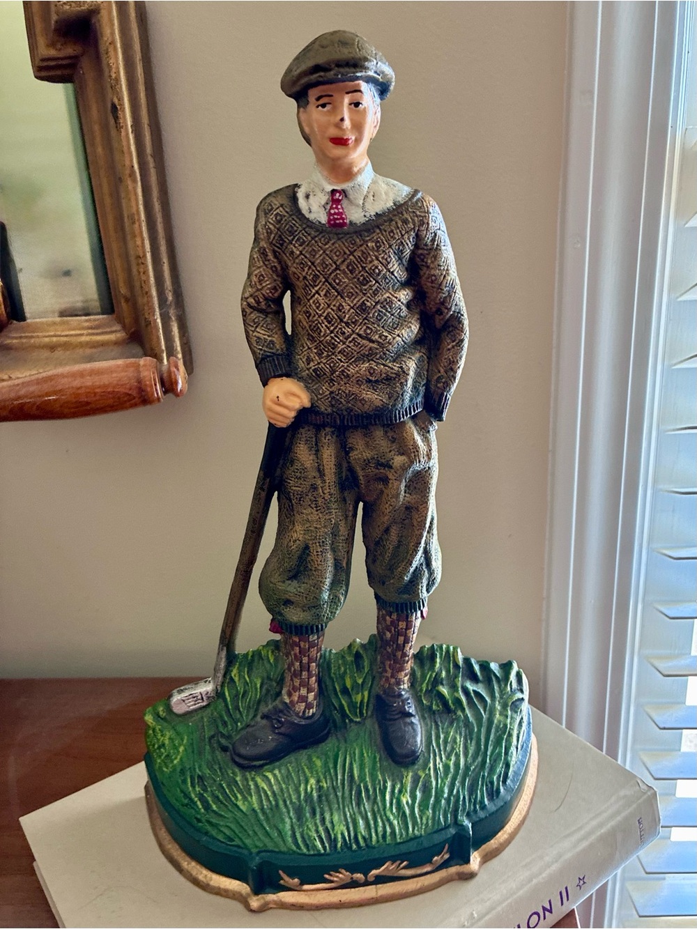 Vintage Cast Iron Golfer Doorstop